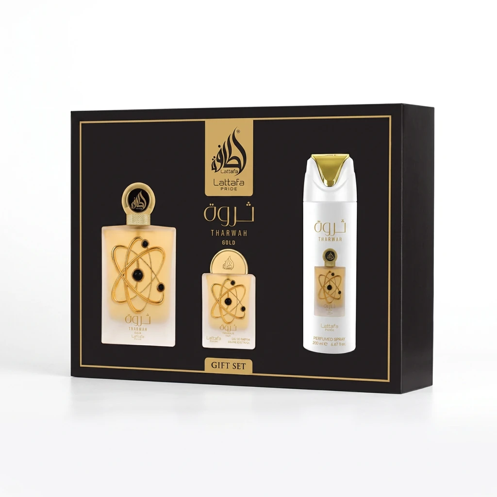 Kit Taward Gold Perfume + Miniatura + Spray Corporal